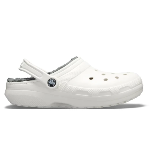 Crocs Unisex Classic Lined Clog Off White Winter Comfort Slippers Indoor Outdoor Fuzzy Warm Cushioned Pivoting Heel Strap Sizes 48 49 - Crocs - Image 18