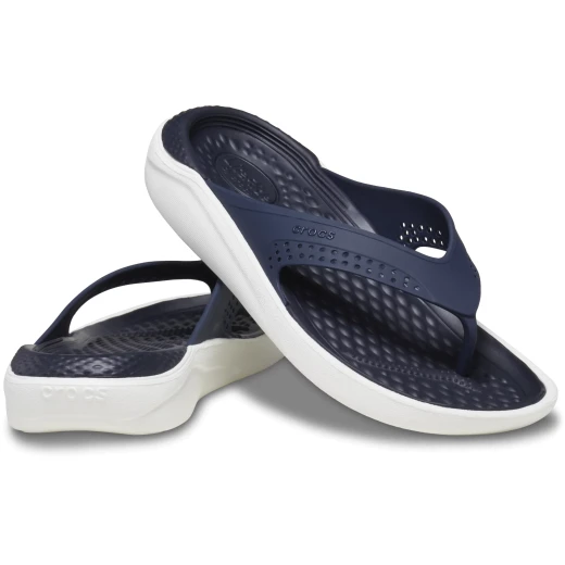Crocs Unisex LiteRide™ Flip Flops Navy Blue Comfortable Footwear 34 35 Featuring LiteRide™ Foam Footbeds for All Day Wear Lightweight Sandals for Men and Women - Crocs - Image 4