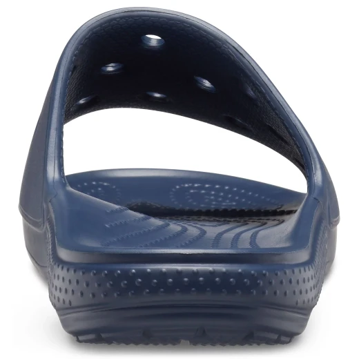 Crocs Unisex Classic Slide Sandals Navy Blue 38 39 Comfortable Slip On Beach Pool Footwear with Jibbitz Charm Compatibility Original Croslite Foam Cushioning - Crocs - Image 5