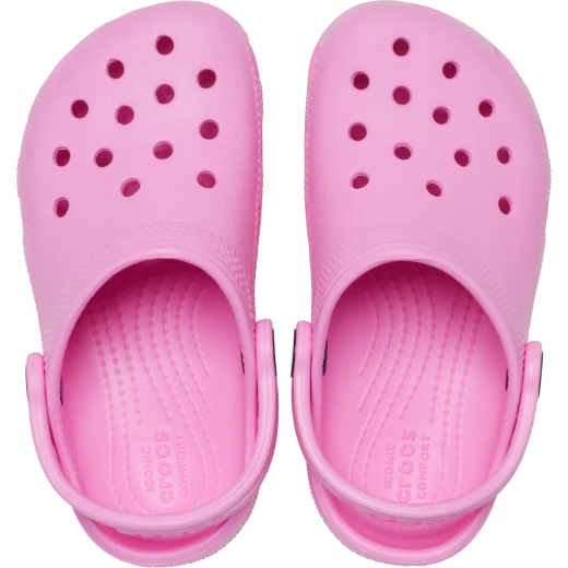 Crocs Toddlers' Classic Clog Pink Lightweight Comfort Slip On Shoes 23 24 Breathable Ventilation Holes for Jibbitz Charms Easy Wear Everyday Footwear - Crocs - Image 4