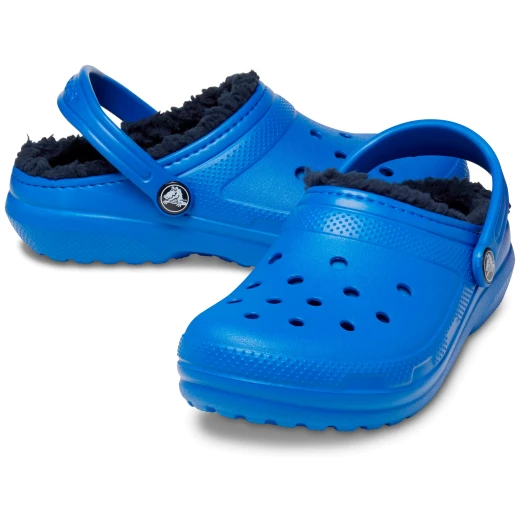 Crocs Kids Classic Lined Clog Blue Winter Slippers Sizes 29 30 Cozy Warm Indoor Outdoor Footwear with Fuzzy Liner and Pivoting Heel Strap for Secure Fit and Easy On Option - Crocs - Image 12