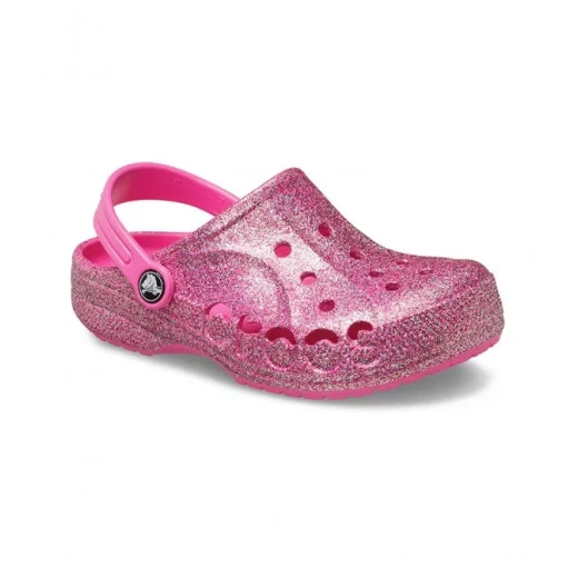Crocs Kids Baya Glitter Clog Comfortable Breathable Pink Size 33-34 - Crocs - Image 3