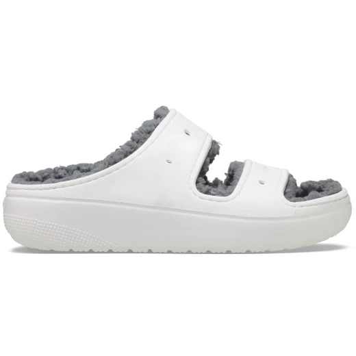 Classic Cozzzy Unisex Sandals White Fuzzy Lined Comfort 34 35 Enhanced Foot Security Jibbitz Compatible - Crocs - Image 18