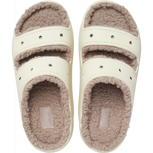 Cozzzy Unisex Classic Sandal Beige Fuzzy Lined 37 38 Enhanced Foot Security Comfortable Lightweight with Jibbitz Personalization - Image 11