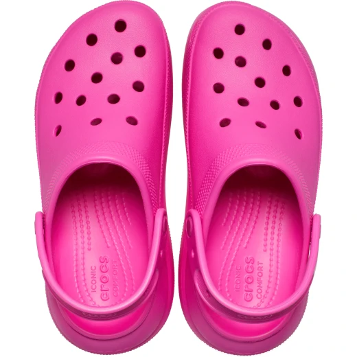 Crocs Women's Classic Crush Clog in Pink, Sizes 37-38. Featuring Bold Design, Added Height, Pivoting Backstrap, and Jibbitz Holes for Personalization. Comfortable and Stylish Shoes - Crocs - Image 13