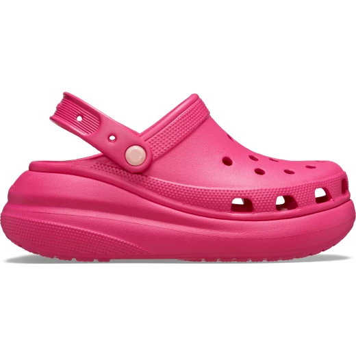 Crocs Women's Classic Crush Clog Pink Comfortable Shoes for Women Sizes 37-38 Featuring Added Height and Bold Design Perfect for Personalization with Jibbitz