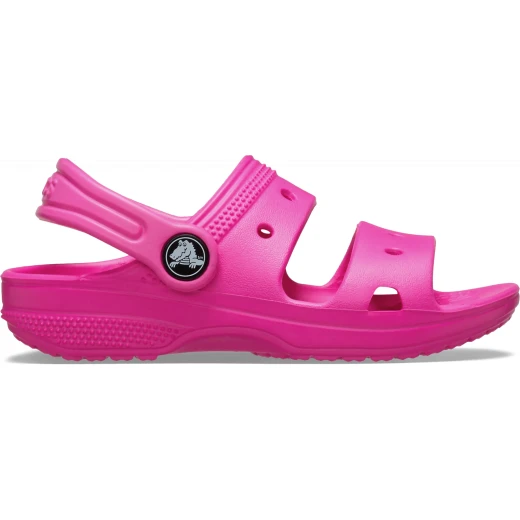 Crocs Toddlers Classic Sandal Pink 19 20 Comfortable Lightweight Adjustable Straps Customizable Embellishments Foam Insole Perfect for Adventures Durable Design - Crocs - Image 2