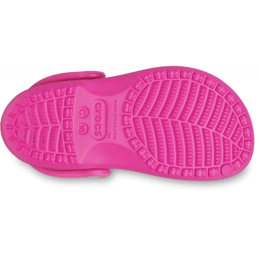 Crocs Toddlers Classic Sandal Pink: Comfortable Summer Footwear for Little Feet, Featuring 2 Top Straps, Secure Back Strap, and Customizable Eyelets. Sizes 25 26. - Crocs - Image 4