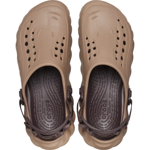 Crocs Unisex Echo Clog Brown Comfortable Lightweight Slip On Shoes Featuring Bold Sculpting and Sport Inspiration with Croslite Construction and LiteRide Footbed Sizes 41 42 - Crocs - Image 4