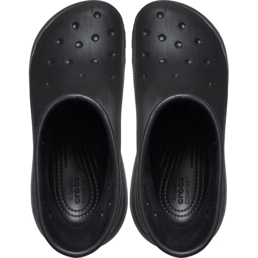 حذاء كروكس كراش للجنسين مقاوم للماء أسود تصميم عصري أحذية كاحل أنيقة مع فتحات Jibbitz للتخصيص مقاسات 41 42 يتميز بتصميم عصري وارتفاع إضافي - كروكس - Image 7