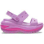 صندل كروكس كلاسيك ميجا كراش وردي للنساء تصميم عصري بمقاس 37 و 38 مع نعل مطاطي معزز وثقوب لتعليقات الجيبتز مريح وأنيق - كروكس