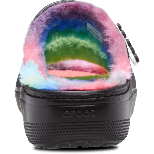 Crocs Women's Classic Cozzzy Spray Dye Sandals Multicolor Featuring Soft Fuzzy Liner and Heightened Outsoles, Personalizable with Jibbitz Charms, Sizes 36 37 Lightweight Comfort - Crocs - Image 5