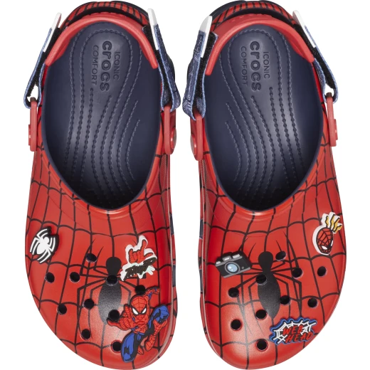 Crocs Kids Spider Man All Terrain Clog Red 33 34, Featuring Rugged Outsoles for Enhanced Traction, Adjustable Turbo Heel Straps, and Iconic Crocs Comfort, Perfect for Adventures - Crocs - Image 4