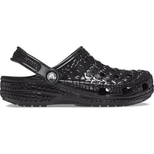 شبشب كروكس كلاسيك ميتاليك كروكسكين للجنسين أسود مقاس 34 35 أحذية خفيفة الوزن ومريحة ومتعددة الاستخدامات سهلة الارتداء مثالية للارتداء اليومي وأقصى درجات الراحة للقدم - كروكس - Image 6