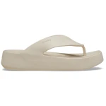 Crocs Women's Getaway Platform Flip Flop Sandal Beige 34-35 with Free Feel Technology, Stylish Silhouette, Comfortable Footwear for Various Occasions and Getaways 1 Pair - Crocs
