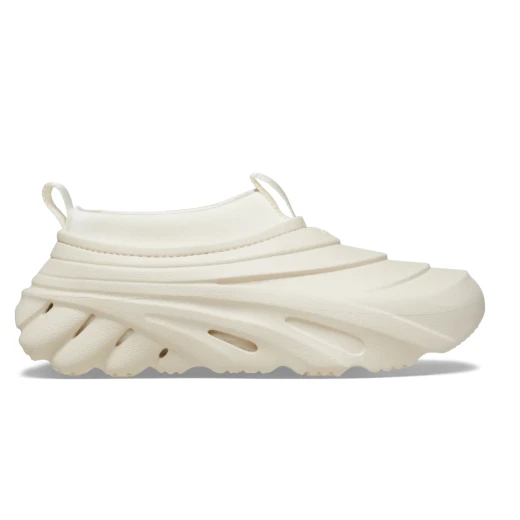Crocs Echo Storm Clog Men's Off White Comfort Sneaker with Bold Design, Exaggerated Form, and Molded Footwear Construction. Available in Sizes 48-49. New 209414-0HR Style - Crocs - Image 2