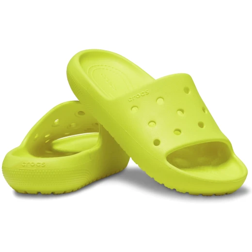 صنادل سلايد كلاسيكية للأطفال من كروكس لون أخضر مريحة مع Iconic Crocs Comfort مقاس 32 33 متوافقة مع Jibbitz - كروكس - Image 11