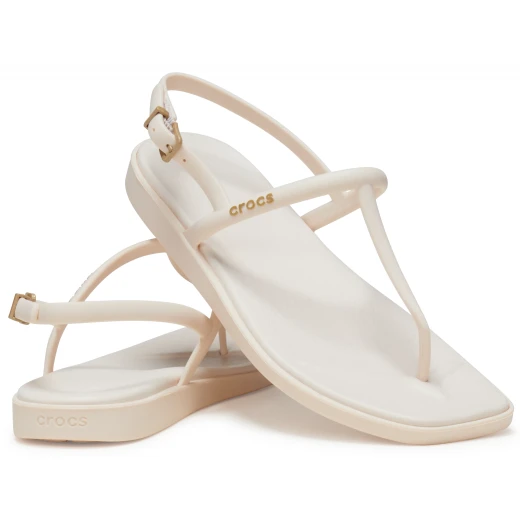 Miami Women's Thong Flip Sandals Beige 41 42 Square Toe Summer Beachwear - Crocs - Image 8