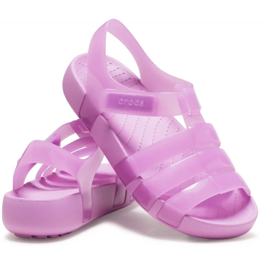 صنادل كروكس إيزابيلا جيلي للأطفال وردي 28 29 أحذية مريحة للشاطئ - كروكس - Image 24