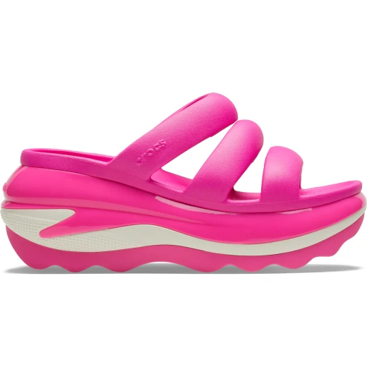 Crocs Women's Mega Crush Triple Strap Slide Sandals: Pink Platform Style with 3 Straps, Enhanced Tread, and Sizes 37-38 for Stylish Comfort - Crocs - Image 2