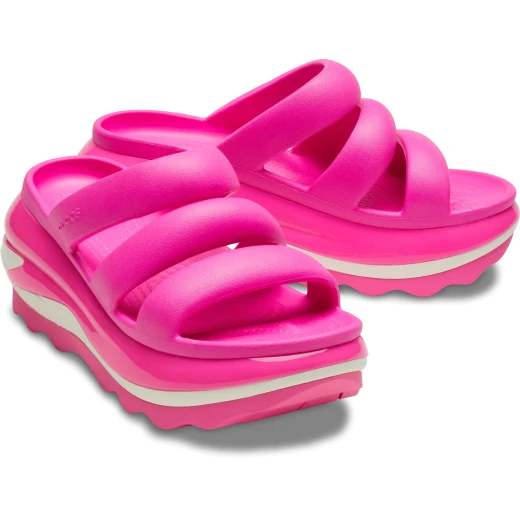 Crocs Women's Mega Crush Triple Strap Slide Sandals: Pink Platform Style with 3 Straps, Enhanced Tread, and Sizes 37-38 for Stylish Comfort - Crocs - Image 8