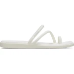 Miami Women's Toe Loop Sandals Off White Square Toe Design Sizes 41 42 Strappy Minimalist Chic Summer Footwear for Women Comfortable Stylish Beachwear - Crocs