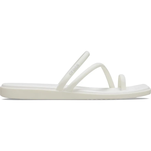 Miami Women's Toe Loop Sandals Off White Square Toe Design Sizes 41 42 Strappy Minimalist Chic Summer Footwear for Women Comfortable Stylish Beachwear - Crocs - Image 2