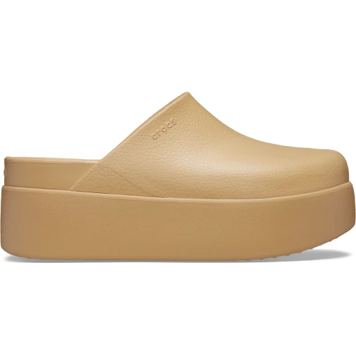 Women's Dylan Platform Clog in Brown Leather, Sizes 39 40. Modern Mules with Elevated Silhouette. Iconic Comfort for Casual or Dressy Outfits. Full Grain Leather Look. - Crocs - Image 2