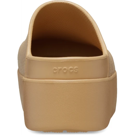 Women's Dylan Platform Clog in Brown Leather, Sizes 39 40. Modern Mules with Elevated Silhouette. Iconic Comfort for Casual or Dressy Outfits. Full Grain Leather Look. - Crocs - Image 7