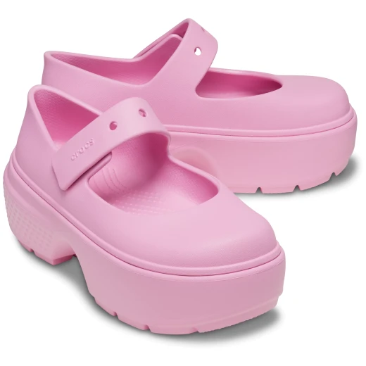 Stomp Mary Jane Women's Shoes Pink Color Sizes 36 37 Adjustable Front Strap with Jibbitz Holes Chunky Exaggerated Lug Soles Fashionable Design Stylish and Bold Footwear - Crocs - Image 16