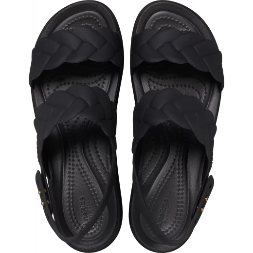 Crocs Brooklyn Women's Low Wedge Sandals in Black: Effortless Style and All Day Comfort Featuring LiteRide Foam Technology. Available in Sizes 41 42, Perfect for Work or Play. - Crocs - Image 3