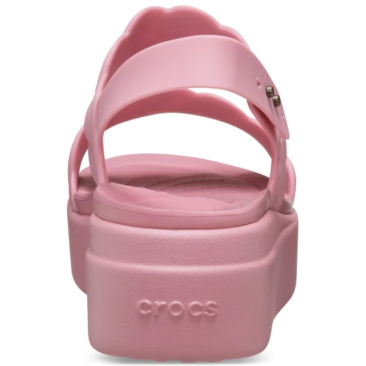 Crocs Brooklyn Women's Woven Low Wedge Pink Sandals with LiteRide Foam Comfort and Adjustable Straps Sizes 37 38. Comfortable and Stylish Footwear. - Crocs - Image 4