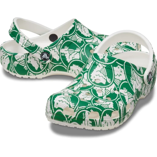 شبشب كروكس كلاسيك يونيسكس بطبعة الدوق الأخضر بتصميم تمساح مميز مقاس 45 46 تصميم مريح وخفيف الوزن مصنوع من فوم كروسلايت مثالي للارتداء اليومي - كروكس - Image 4