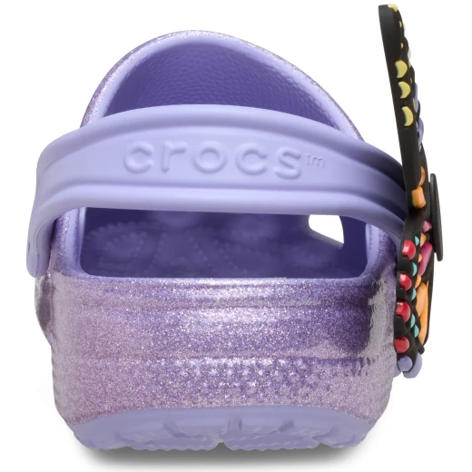 IAM Toddler Classic Butterfly Clogs Purple Glitter Shoes for Little Girls Sizes 27 28 Featuring Oversized Butterfly Embellishments and Comfortable Design - Crocs - Image 5