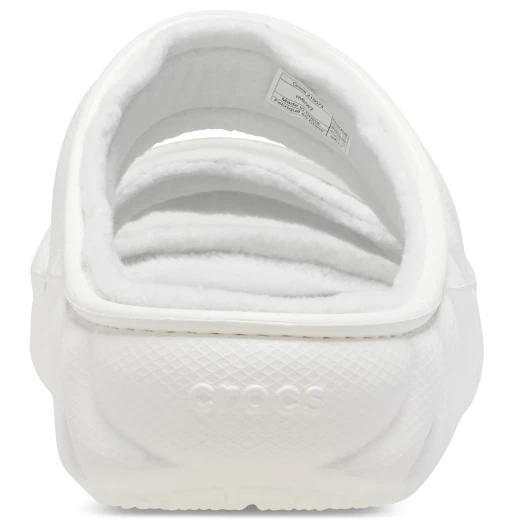 Crocs Women's Classic Cozzzy Overpuff Sandal in White: Experience Ultimate Comfort with Fleece Lining and Puffy Texture. Sizes 37 38. Lightweight and Stylish for Everyday Wear. - Crocs - Image 6