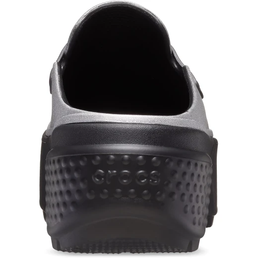 Stomp Collection Women's Metallic Loafer Shoes Grey 36 37 Slip On Shiny Finish Contoured Sidewall Maximum Support Comfortable Easy to Wear No Backstrap Stylish Chunky Sole - Crocs - Image 5