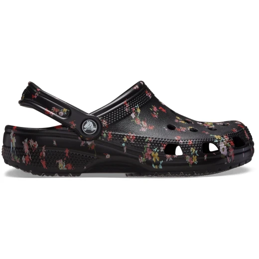 Crocs Women's Classic Ditsy Floral Clog in Black, Featuring a Stylish Floral Graphic for Women's Footwear, Sizes 39-40, Comfortable and Lightweight Design Crocs Women's Classic Ditsy Floral Clog in Black, Featuring a Stylish Floral Graphic for Women's Footwear, Sizes 39-40, Comfortable and Lightweight Design