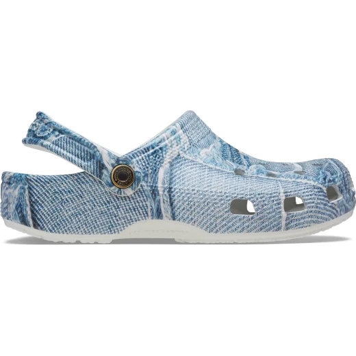 Crocs Classic Denim Clog Unisex Shoes in Blue Size 34-35 Comfortable Lightweight Clogs Perfect for Everyday Wear Iconic Design with Cushy Crocs Comfort Sole - Crocs - Image 18