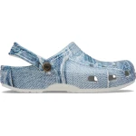 Crocs Classic Denim Clog Unisex Shoes in Blue Size 34-35 Comfortable Lightweight Clogs Perfect for Everyday Wear Iconic Design with Cushy Crocs Comfort Sole - Crocs