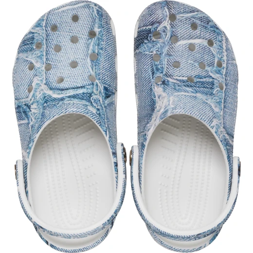 Crocs Classic Denim Clog Unisex Shoes in Blue Size 34-35 Comfortable Lightweight Clogs Perfect for Everyday Wear Iconic Design with Cushy Crocs Comfort Sole - Crocs - Image 7