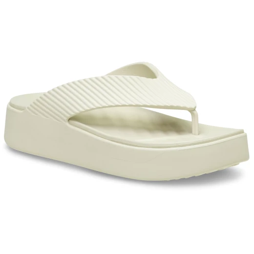 Crocs Women's Getaway Groove Platform Flip Sandals Beige Size 36 37 with Free Feel Technology, Resort Inspired Texture, and Ultimate Comfort for All Your Getaways - Crocs - Image 3