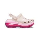 Crocs Women's Mega Crush Matte Clog Platform Sandals Pink 36 37 Enhanced Rubber Tread Customizable with Jibbitz Charms 2.5 Inch Heel Height Classic Comfort - Crocs