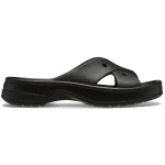 Crocs Women's Classic Cross Strap Slide Sandals Black Stylish Square Toe Design Iconic Crocs Comfort for All Day Wear 39 40 with Jibbitz Holes for Customization - Crocs