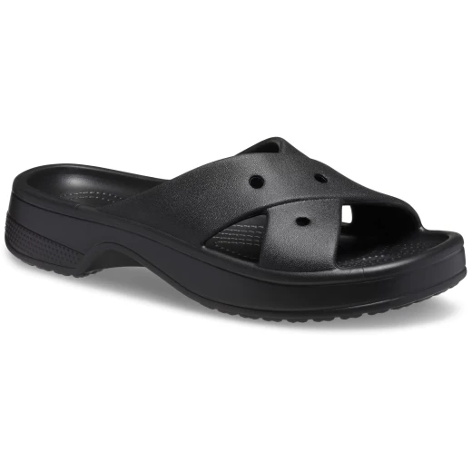 Crocs Women's Classic Cross Strap Slide Sandals Black Size 37 38 Comfortable Lightweight Water Friendly Iconic Crocs Comfort for All Day Wear with Jibbitz Holes - Crocs - Image 3