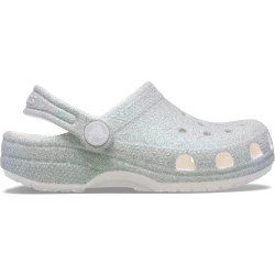 Crocs Toddler Classic Iridescent Glitter Clogs Grey 19 20 Sparkly Comfortable Slip On Shoes for Kids