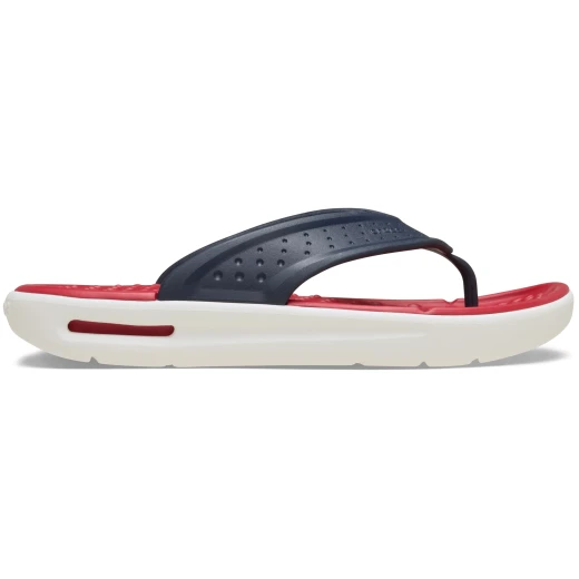 شبشب كروكس إن موشن للرجال بتقنية لايت رايد وفري فيل، لون كحلي، مقاس 41-42، راحة قصوى وتصميم مرن للمشي اليومي