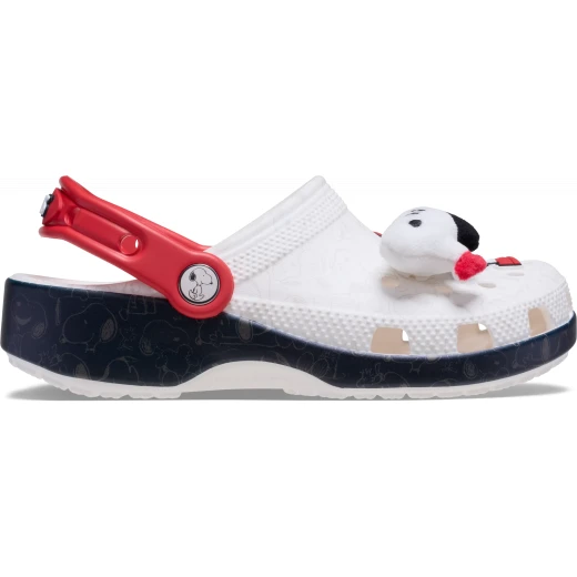 Crocs Kids Peanuts Classic Clog White Snoopy Design with Exclusive Jibbitz Charms Size 27 28 Featuring Joe Cool Sole and All Over Print for Comfortable Everyday Wear - Crocs - Image 2
