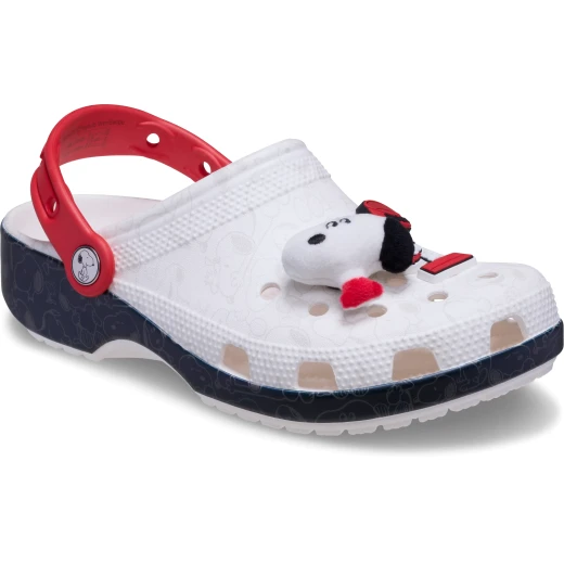 Crocs Kids Peanuts Classic Clog White Snoopy Design with Jibbitz Charms Size 37 38 Featuring Joe Cool Sole for Comfort and Style - Crocs - Image 3