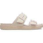 صندل Crocs Brooklyn Buckle Low النسائي بيج مقاس 38 39 يتميز بتقنية LiteRide فوم أشرطة قابلة للتعديل لتوفير الراحة الفائقة والأناقة المتنوعة مثالي للعمل أو اللعب - كروكس