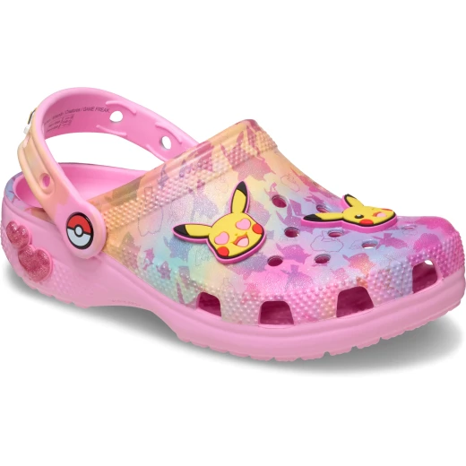 شبشب كروكس كلاسيك للأطفال بيكاتشو وردي لامع مع زينة جبيتز مقاسات 32 و 33 لمحبي البوكيمون الصغار حذاء رسمي - كروكس - Image 8